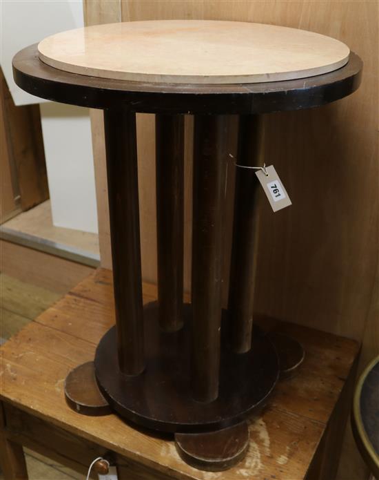 A marble top circular occasional table W.49cm